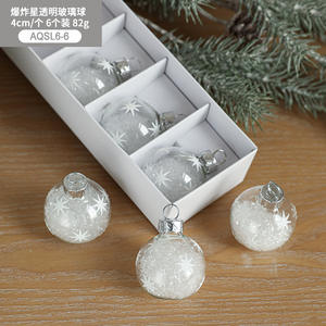 Palline di Natale in Vetro Trasparente a Forma di Fiocco di Neve - Ornamenti Appesi Brillanti e Scintillanti per Albero di Natale e Decorazioni Festive - Product Image 6
