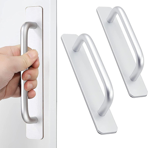 Self-Stick Instant Cabinet Drawer <strong>Door</strong> Adhesive Handles Aluminum Kitchen Cabinet Drawer Pull Handle with Adhesive Sticker - Product Image 1