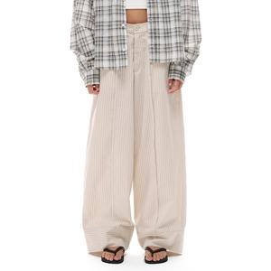 Pantalones vaqueros anchos de mezclilla a rayas vintage de verano para hombre, estilo urbano, talla grande, venta al por mayor - Product Image 1