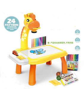 Mesa de <span class=keywords><strong>dibujo</strong></span> de grafiti de dibujos animados multifuncional, juguete de escritorio de aprendizaje, tablero de <span class=keywords><strong>dibujo</strong></span> de proyección LED, juguete para niños y bebés - Product Image 3