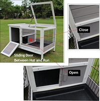 Cage à lapins avec cage à lapins d'intérieur Clapier à lapins d'extérieur avec plateaux