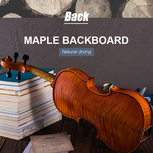 En stock - Violon d'étudiant Antonio Stradivari 1716 taille standard en épicéa et érable flammé - Vente en gros - Product Image 5
