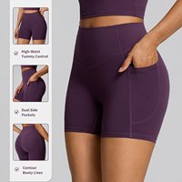 Nouveaux shorts de yoga taille haute, anti-transpiration, infroissables, sculptants et très élastiques pour la course et le fitness, pour l'export.