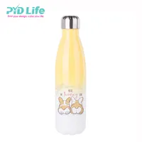 PYDLife moda su şişesi soğuk tutmak 24 saat özel çift duvar kola şekilli su şişesi