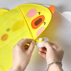 Sac de rangement en filet pour jouets de bain pour bébés avec ventouse, organisateur de jouets de baignoire pour enfants, sac de rangement en tissu en forme d'animaux de dessin animé pour poupées - Product Image 5