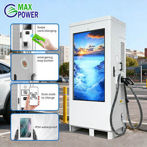 Écran publicitaire 55 pouces, station <span class=keywords><strong>de</strong></span> <span class=keywords><strong>recharge</strong></span> pour véhicules électriques à double <span class=keywords><strong>borne</strong></span>, 60 kW CCS2 GBT DC, <span class=keywords><strong>borne</strong></span> <span class=keywords><strong>de</strong></span> <span class=keywords><strong>recharge</strong></span> ultra-rapide pour voitures électriques - Product Image 3