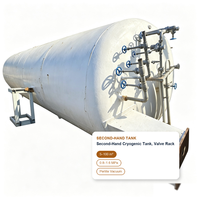 Réservoir de stockage cryogénique de CO2 d'occasion, 10m, isolé sous vide, robuste, à prix abordable pour la transformation alimentaire