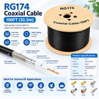 Câble coaxial personnalisé 50 Ohm 75 Ohm avec connecteur, câble RF, fabricant OEM en gros
