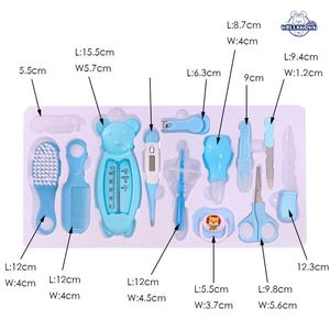 Vente chaude Babi accessoire thermomètre brosse à dents peigne <span class=keywords><strong>Kit</strong></span> de toilettage 13 pièces ensemble pour nouveau-né bébé soin des ongles cadeau de <span class=keywords><strong>naissance</strong></span> - Product Image 2