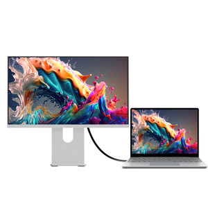 Moniteur LCD 4K de 27 pouces avec fréquence de rafraîchissement de 75 Hz, boîtier entièrement en aluminium et design à bordure fine sur trois côtés - Product Image 4