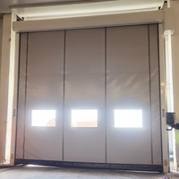 Porte roulante rapide PVC personnalisée Porte roulante électrique Porte à glissière automatique anti-poussière et anti-collision