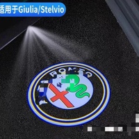 Projecteurs de bienvenue LED pour portières Alfa Romeo Giulia Stelvio, lampes de courtoisie à brancher pour voiture