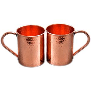 16oz Hand Hammered Ins Straight Pure Copper Moscow Mule <b>Mug</b> <b>Set</b> Dishwasher Safe Beer Tumblers 4 Pieces Including 22oz 14oz 1L - Product Image 2