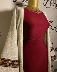 Elegante Vestido Abaya para Eid 2026, Vestido Jalabiya, Moda Modesta y Lujosa con Bordado a Mano, Diseño Musulmán, Caftán Rojo para Mujer para Ramadán - Product Image 5