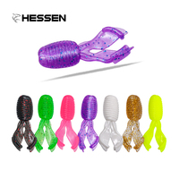 Leurre souple flottant Hessen TPR 4cm/5cm à queue courbée pour la pêche à la carpe, au brochet et aux poissons d'eau salée