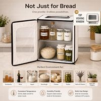 Boîte de levage de pain en gros, 2 étages, grande capacité, pliable, avec contrôle de la température et de l'humidité pour la levée de la pâte au levain