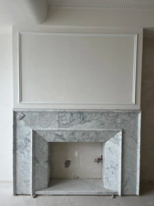 Cheminée à gaz autoportante moderne de designer, faite à la main, avec <span class=keywords><strong>insert</strong></span> en marbre <span class=keywords><strong>pour</strong></span> salon intérieur - Product Image 5