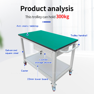 Mesa de Trabajo Industrial de Acero Cuadrada OEM con 1 Cajón y Cerradura con Llave para Uso en Taller - Product Image 3