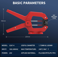 Conector de Filamento de 1.75mm y 2.85mm, hasta 240 unidades ℃   Fusor y Unificador de Filamentos, Compatible con Materiales PLA, ABS, TPU, PETG, PA/PC