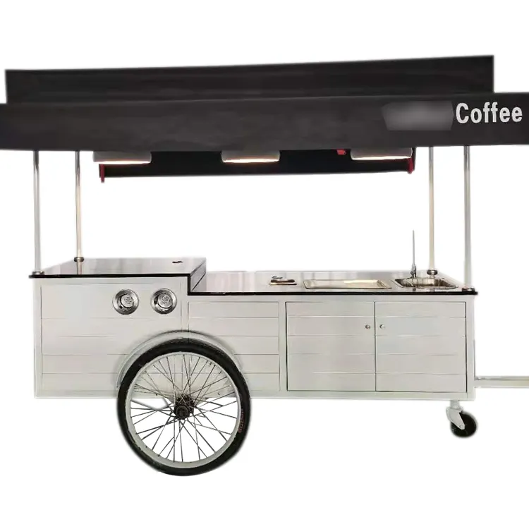 LVKE Coffee Ice Cream Hot Dog BBQ Snacks Inverted Bicycle Food Shop Fully Equipped Kitchen