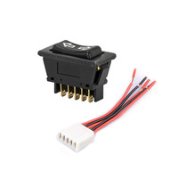 ASW-01 20A DPDT 5 broches 12V 50000 cycles Interrupteur à bascule pour lève-vitre de voiture Accessoire électrique pour véhicule