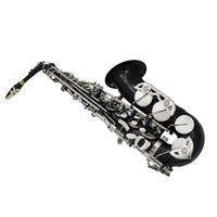 Eb Alto Saxophone Brass Body Polished Finish Nickel Plated Keys Professional Bakelite Head Musical Instrument