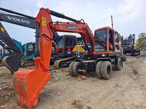 Excavatrice sur pneus Doosan d'occasion à bas prix 15 tonnes DH150W-7 hydraulique Doosan haute performance à vendre - Product Image 3