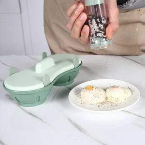 Utensilio de Cocina Ecológico de Grado Alimenticio, Hervidor de Huevos Doble de Plástico PP, Apto para Microondas - Product Image 4