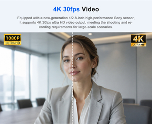Caméras de visioconférence PTZ <span class=keywords><strong>4K</strong></span> 30fps avec suivi IA 20x NDI HX3 pour la diffusion en direct de cultes religieux, studio, direct usine - Product Image 5