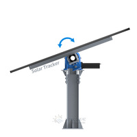 Système de suivi automatique à axe unique pour panneaux solaires, surface galvanisée à chaud, suivi automatique du soleil, conception personnalisable 90
