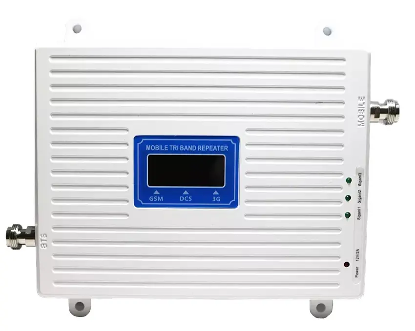 Amplifier Booster Telepon Seluler Gsm, Tri-band GSM900/DCS1800/3G2100 2G/3G/4G Repeater