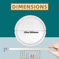 Plafonnier LED rond monté en surface sélectionnable mince et dimmable 5 CCT 24w 32w