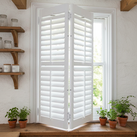 Portes pliantes horizontales à persiennes en bois massif, couleur personnalisée, fabrication usine, pour séparation de pièce, style moderne, pour chambre à coucher