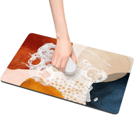 Petit tapis de bar à café 17 "x 12" pierre antidérapante absorbante pour comptoir cacher la tache tapis de cafetière