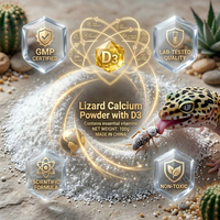 Poudre de calcium pour reptiles OEM/ODM 100g avec vitamine D3, complément pour lézards, dragons barbus, geckos léopards, tortues, pour la santé osseuse
