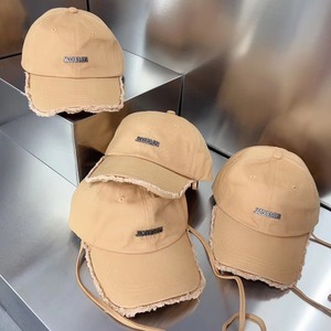 Gorra de béisbol de algodón de 6 paneles color naranja desgastado para adultos, con patrón de letras, tela común, insignia metálica y cordón, al por mayor. - Product Image 4