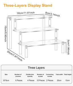 ชั้นวางอะคริลิค 4 ชั้น สำหรับจัดเก็บของเล่น ขนม น้ำหอม คัพเค้ก ยาทาเล็บ ชั้นวางอะคริลิค - Product Image 6
