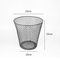 Poubelle ronde en métal en fer forgé cuisine sans couvercle seau salle de bain maison bureau poubelle poubelle poubelle panier