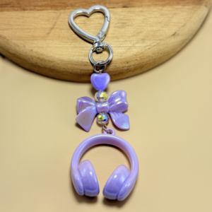 Nuevo Estilo de Audífonos Musicales, Llavero de Resina con Impresión UV, Diseño de Dibujos Animados, Colgante de Moda para Niñas, Accesorios para Bolsos - Product Image 1