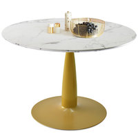 Surface en marbre artificiel table de salle à manger de restaurant table à manger ronde table basse de taille personnalisée