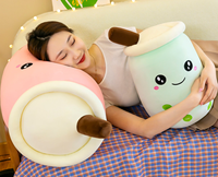 Personnalisé mignon doux thé à bulles thé au lait porte-clés peluche PP coton remplissage perle tasse