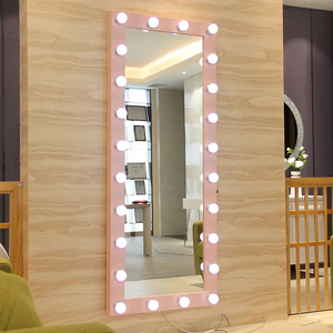 <span class=keywords><strong>Espejo</strong></span> de cuerpo entero de pie de tocador <span class=keywords><strong>Hollywood</strong></span> tamaño grande con luz LED mobiliario de hotel Rosa Best Western - Product Image 3