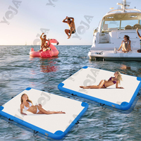 Plate-forme de quai flottant gonflable durable personnalisée pour les jeux aquatiques Jet Ski Yacht Amarrage Pontons de bateaux flottants