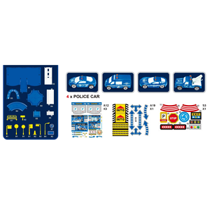 Voiture de police en plastique pour enfants kit de jouets de <span class=keywords><strong>parking</strong></span> d'ingénierie de lutte contre l'incendie jouets de piste pour enfants jouets de voiture pour garçon vente en gros - Product Image 6