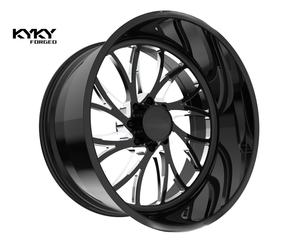 Rines <span class=keywords><strong>de</strong></span> Aluminio Forjado para Camioneta, Diseño Cóncavo, Acabado Pulido, Super Single, 26x14 28x16 30x16 8x180 8x170, con Tapas Centrales Flotantes - Product Image 2