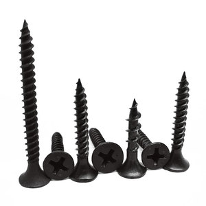 Vis à cloison sèche à filetage grossier, phosphatées noires, haute résistance, pour plaques de plâtre, clous pour panneaux muraux en vrac, vis autotaraudeuses pour cloison sèche - Product Image 4