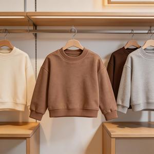 Pull en coton à col rond pour garçons, nouvelle collection, couleur unie, imprimé, vêtements d'automne, coupe décontractée, <span class=keywords><strong>sweat</strong></span>-shirt pour enfants - Product Image 2