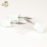 OEM coupe droite bidirectionnelle Dia. 6*15mm manucure sécurité cône cône Efile carbure de tungstène foret à ongles professionnel pour Salon