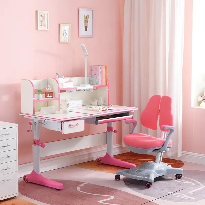 Meubles d'étude en bois pour filles et enfants, ensemble de bureau et chaise réglables avec rangement pour jouets, pour bébés, enfants et adultes, pour la maison, offre spéciale