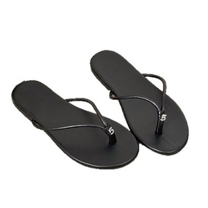 Korean Style <b>Silver</b> Thin Strap <b>Flip</b> <b>Flops</b> Women Soft Sole Anti Slip Beach Seaside Slippers Summer Outdoor Sandals - Product Image 6